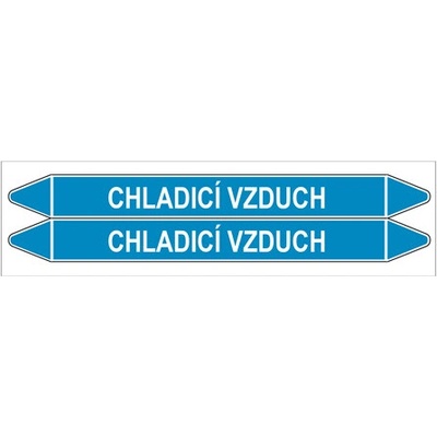 Značení potrubí, chladicí vzduch,2 ks, 450 × 52 mm PZ 008387