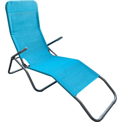 Градински шезлонг selno син и сив