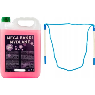 MEGA FUN Tekutina na velké bubliny 5 litrů + MODRÁ HŮLKA 250 CM