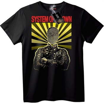 NOONEBRAND Тениска System of a Down Отпечатък от пръсти - 7XL, Black