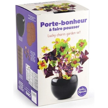 Radis et Capucine Четирилистна детелина в черна саксия - комплект за отглеждане (pf143178)