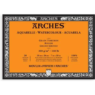 Blok Arches Rough, 300 g/m2, 20 archů - 18 x 26 cm