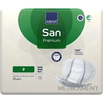 ABENA San Premium 9 vkladacie plienky anatomické 36 x 70 cm savosť 2400 ml 28 ks