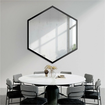 Alfaram Zrkadlo geometrického tvaru v ráme – HEXA V RÁME 80x92