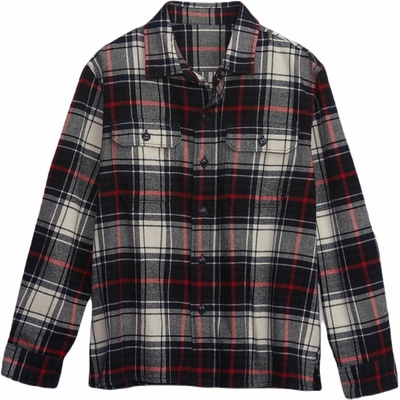 GAP LS Flannel čierna červená