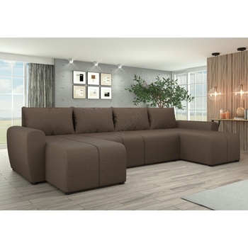 Pphu mirt - kima Тапицирана универсална разтегателна u-образна холна гарнитура newport, кафява (ki0016)