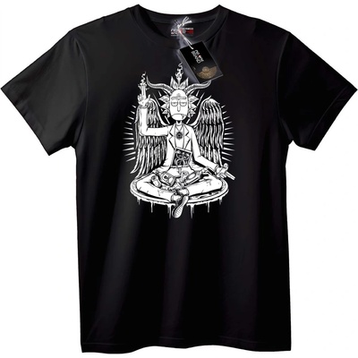NOONEBRAND Тениска Rick ангела - 2XL, Black