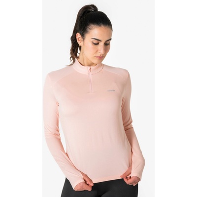 KIPRUN Dámske bežecké tričko Run Core 1/2 zips ružové