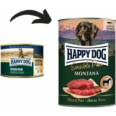 Happy Dog Pferd Pur Montana konské mäso 6 x 400 g