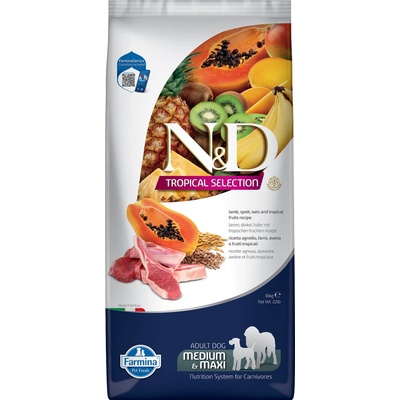 N&D Tropical Selection Dog Adult Medium & Large Lamb 10 kg