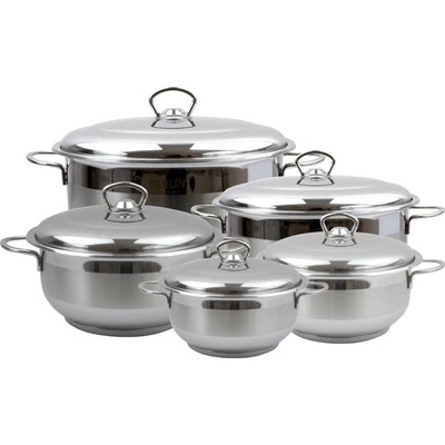 Комплет 5 бр. тенджери berlin 18, 20, 22, 24, 26 Метален капак