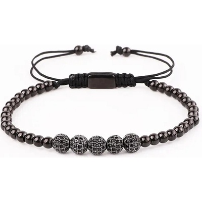 Linda's Jewelry korálkový náramok Eleganza Nera INR188