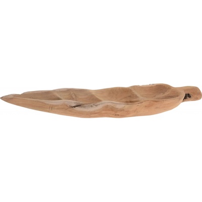 H&L Dřevěná dekorační mísa Leaf 60 cm teak J11301420