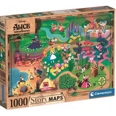 CLEMENTONI Story Maps: Alenka v říši divů 1000 dílků – Zboží Mobilmania