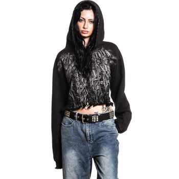 AFFLICTION дамски суичър (top) AFFLICTION - REQUIEM FROST- CROP - AW28899-BKLV