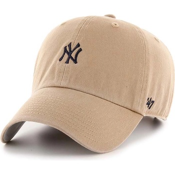 47 brand Памучна шапка с козирка 47 brand MLB New York Yankees в бежово с апликация (B.BSRNR17GWS.KHC)