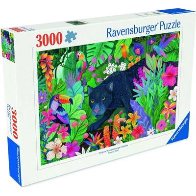 Ravensburger Panter v rozkvetlé džungli 3000 dílků