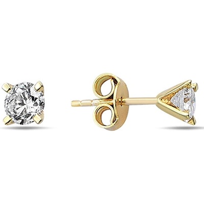 Lillian Vassago Zlatá náušnice na puzetu zdobená zirkonem 2,5 mm, jeden kus LLV98-GER168P/01 žlutá