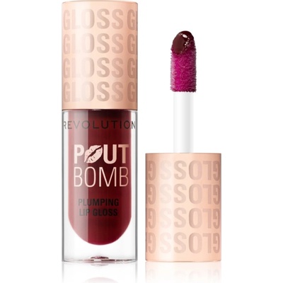 Revolution Beauty Pout Bomb блясък за устни с увеличаващ ефект цвят Jelly Berry Mauve 4.6ml