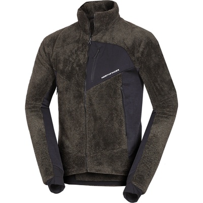 Northfinder pánsky aktívny kombinovaný sveter LUDWIK black dark green