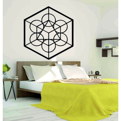 Dřevěný geometrický obraz na zeď žně: Přírodní překližka - Topol přírodní Rozměr 50 cm 3966-50093 PR0336