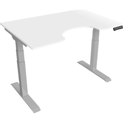 Delso Výškovo nastaviteľný stôl PROJUSTER CARVE 70 x 180 cm biela / sivá