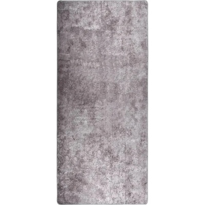 vidaXL Килим, миещ се, 80x300 см, сив (337959)