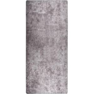 vidaXL Килим, миещ се, 80x300 см, сив (337959)
