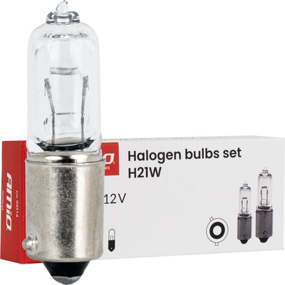 AMIO Halogénové žiarovky H21W 12V 21W BAY9s 10szt
