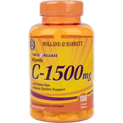 Holland & Barrett Vitamin C with Rose Hips 1500 mg | Timed Release [100 Таблетки]