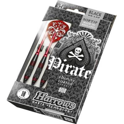 Šípky Harrows Pirate soft červená 18g