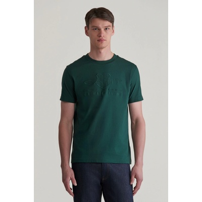 Gant Reg Tonal shield SS t-shirt Tartan green