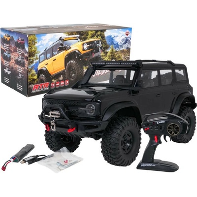 JOKO RC Veľké Auto Jeep WILDERNESS RTR 56cm s LED svetlom na diaľkové ovládanie rýchlosť 18 km/h Naviják smerovky Vodotesné čierne 1:10