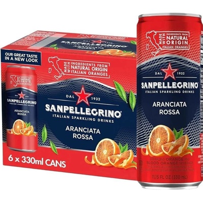 Sanpellegrino aranciata rossa pomerančový nápoj 6 x 330 ml