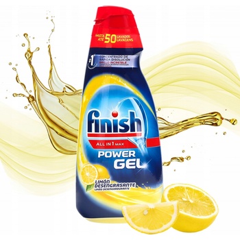 Finish All-in-1 Power Max Gél do umývačky riadu Lemon 1 l