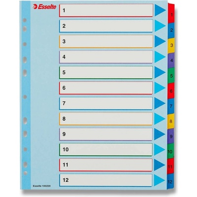 Esselte Mylar Maxi - papírový rozlišovač - 12 listů A4