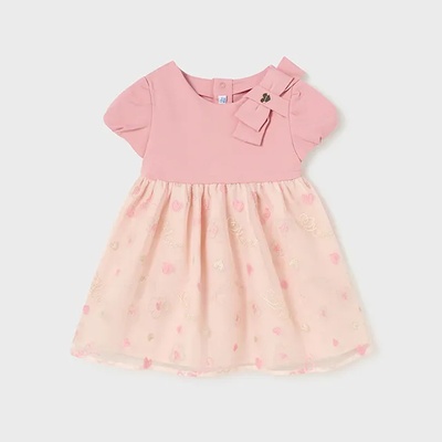 Mayoral Рокля тюл с цветя в розово за бебе момиче Майорал