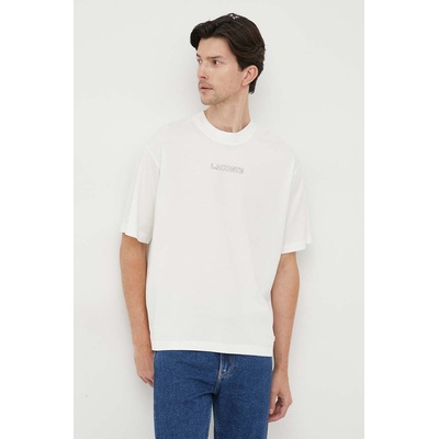 Lacoste Памучна тениска Lacoste в бяло с принт (TH3446)