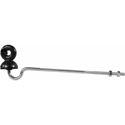 Kruhový izolátor zvon se zahnutou podpěrou, délka 22 cm, závit M6 - 10 ks