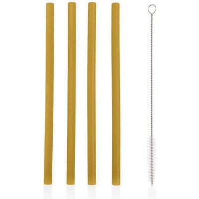 Zopa Silikonové brčko 4 ks Mustard yellow – Zbozi.Blesk.cz