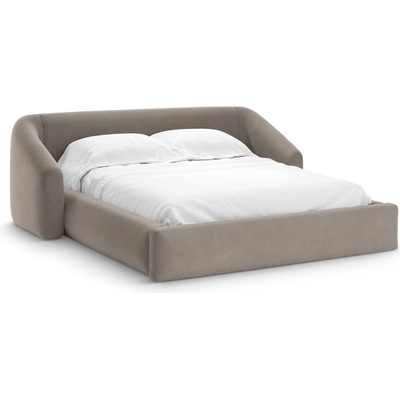 Cosmopolitan Design Светлокафяво двойно легло 180x200 cm тапицирано с място за съхранение с включена подматрачна рамка Campi - Cosmopolitan Design (COS_BF180_51_F1_CAMPI2)