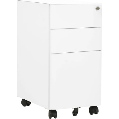 vidaXL Мобилен офис шкаф, бял, 30x45x59 см, стомана (335982)