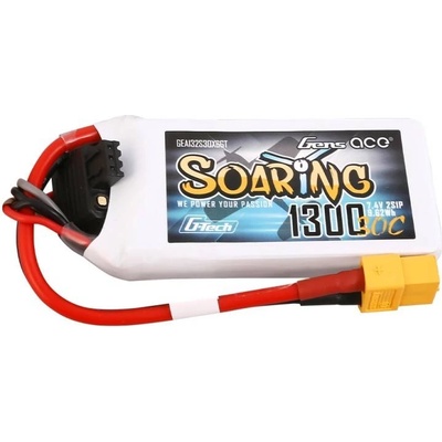 Gens ace tattu Батерия 2 клетки липо Gens ace G-Tech Soaring 1300mAh 7.4V 30C 2S1P Lipo Battery Pack with XT60 plug GEA132S30X6GT (GEA132S30X6GT)