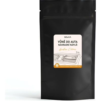 SOJKA AMBER CITRUS Náhradní náplně do osvěžovače vzduchu do ventilátoru auta 3 ks