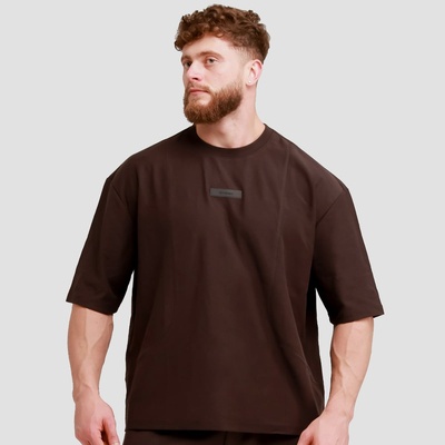 GymBeam Unstoppable Овърсайз тениска Brown XXXL