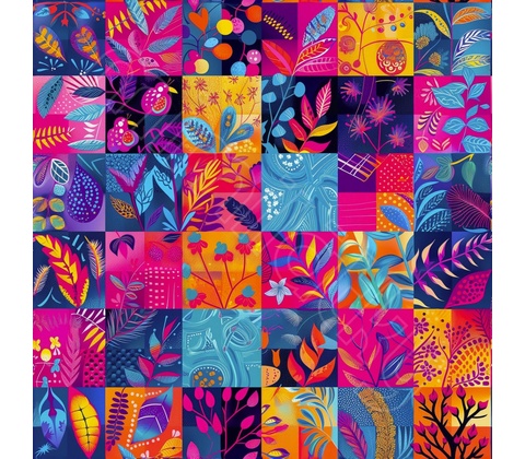 Softshell s beránkem květinový patchwork by MIMI