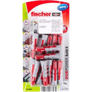 Fischer УНИВЕРСАЛЕН ДЮБЕЛ Ф8x40ММ 18 БРОЯ fischer duopower k nv (4048962237030)