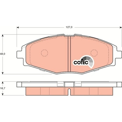 TRW Sada brzdových destiček, kotoučová brzda GDB3195