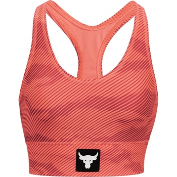 Under Armour Project Rock Bra Womens - Orange/White