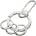TROIKA Ключодържател Troika - NAIL GUARD EASY, матов (KR25-10/ST)